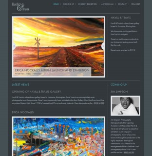 Website for Havill & Travis Art Gallery